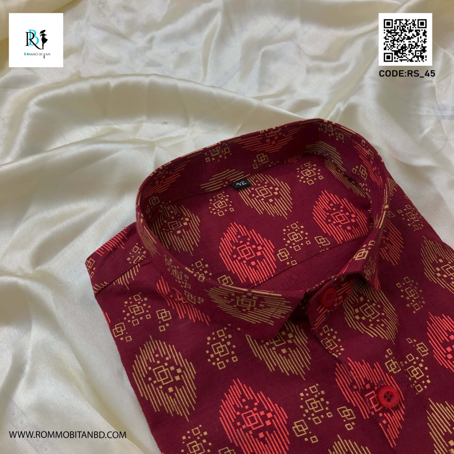 92Premium Slab Cotton Half Shirt | Aarong Slab Cotton | Summer Collection