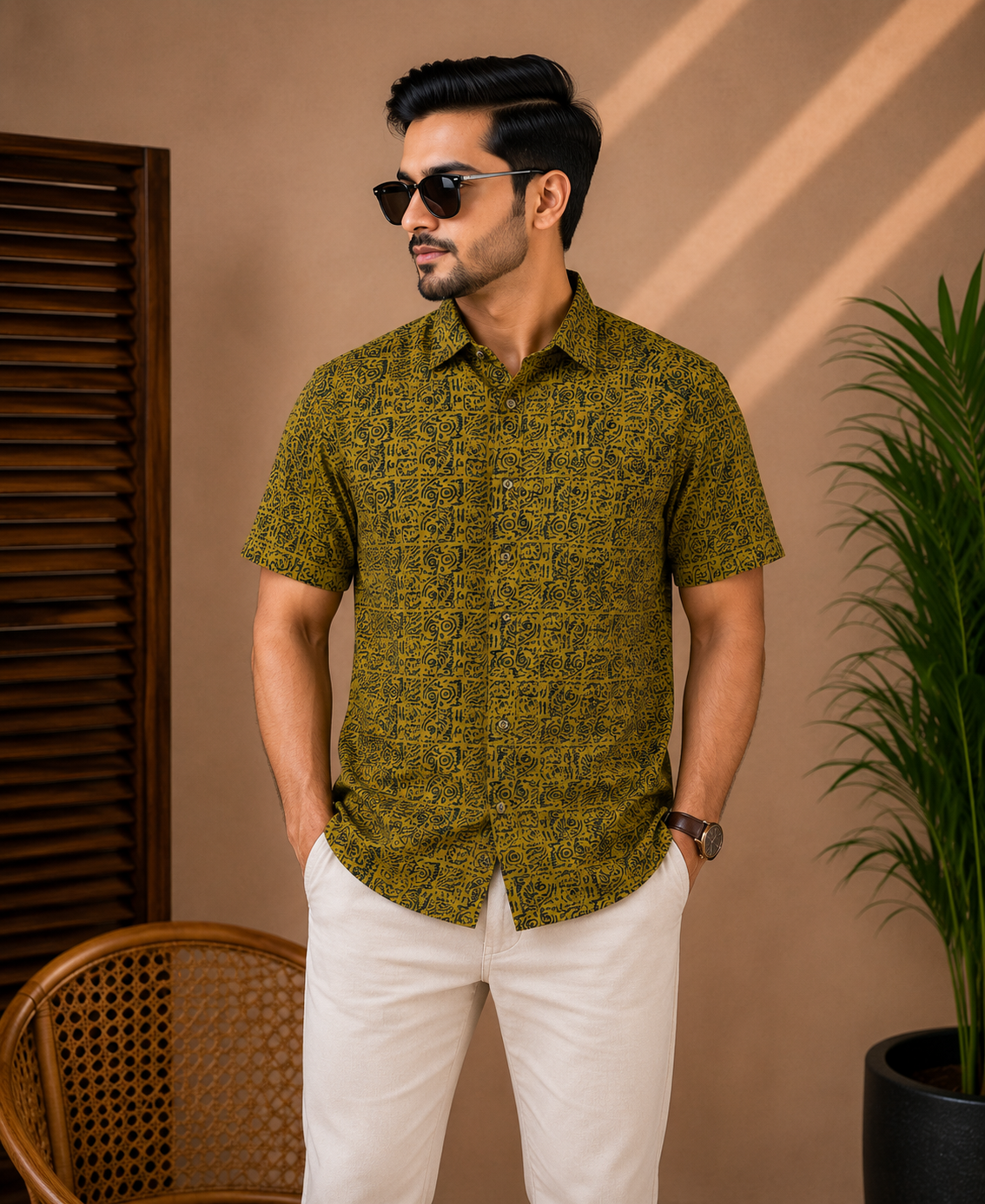 Premium Slab Cotton Half Shirt | Aarong Slab Cotton | Summer Collection