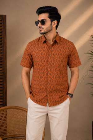 Premium Slab Cotton Half Shirt | Aarong Slab Cotton | Summer Collection
