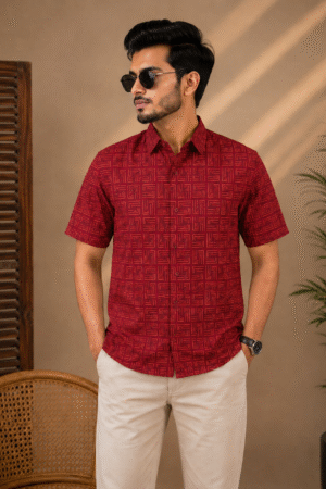 Premium Slab Cotton Half Shirt | Aarong Slab Cotton | Summer Collection