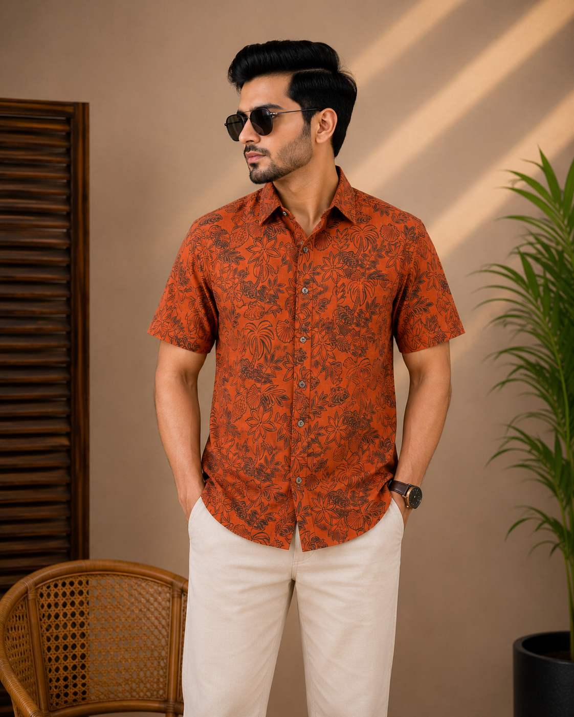 Premium Slab Cotton Half Shirt | Aarong Slab Cotton | Summer Collection