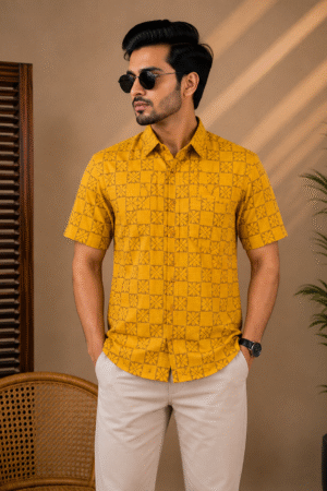 Premium Slab Cotton Half Shirt | Aarong Slab Cotton | Summer Collection