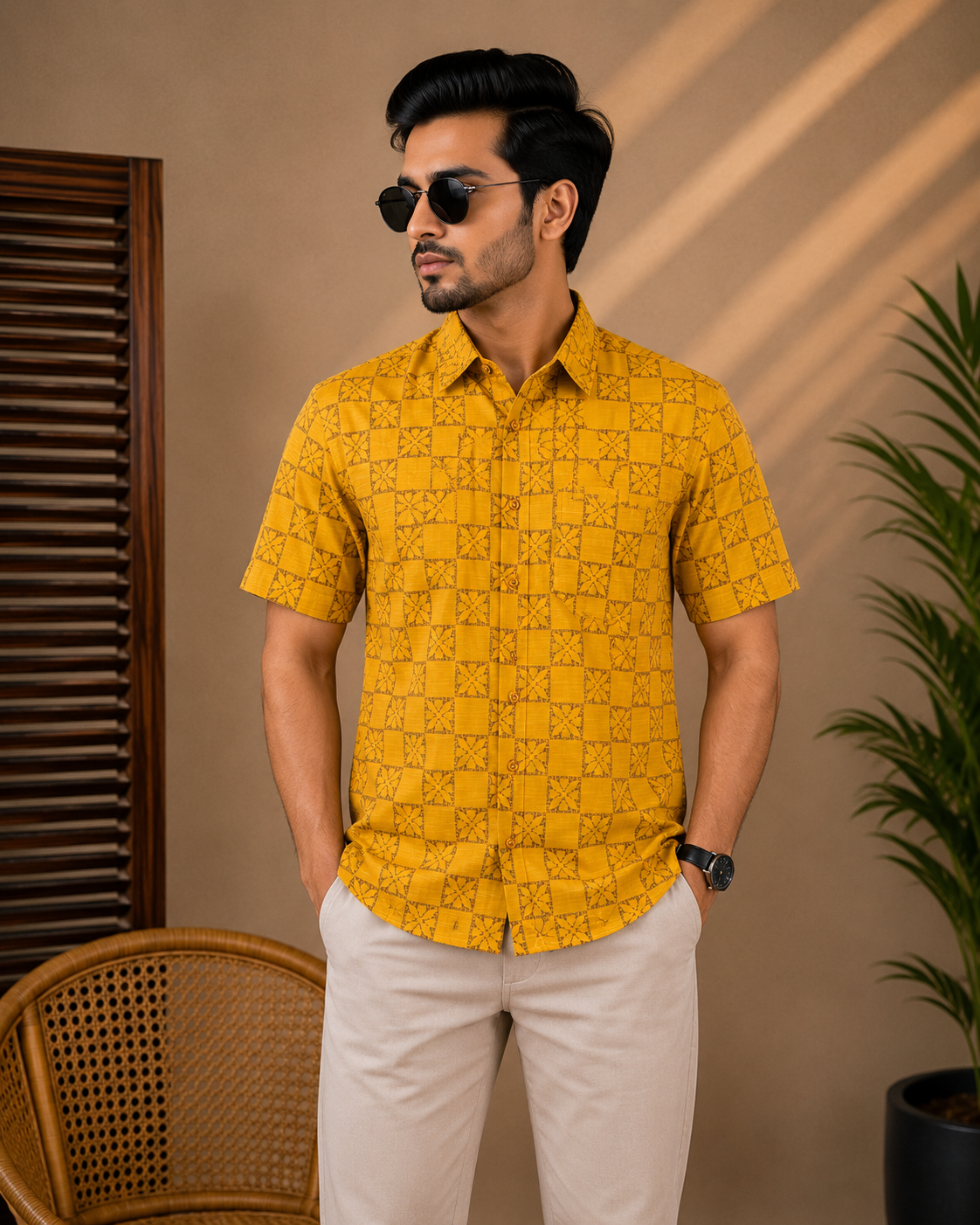 Premium Slab Cotton Half Shirt | Aarong Slab Cotton | Summer Collection