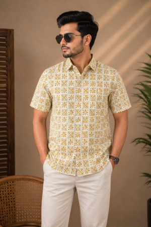 Premium Slab Cotton Half Shirt | Aarong Slab Cotton | Summer Collection