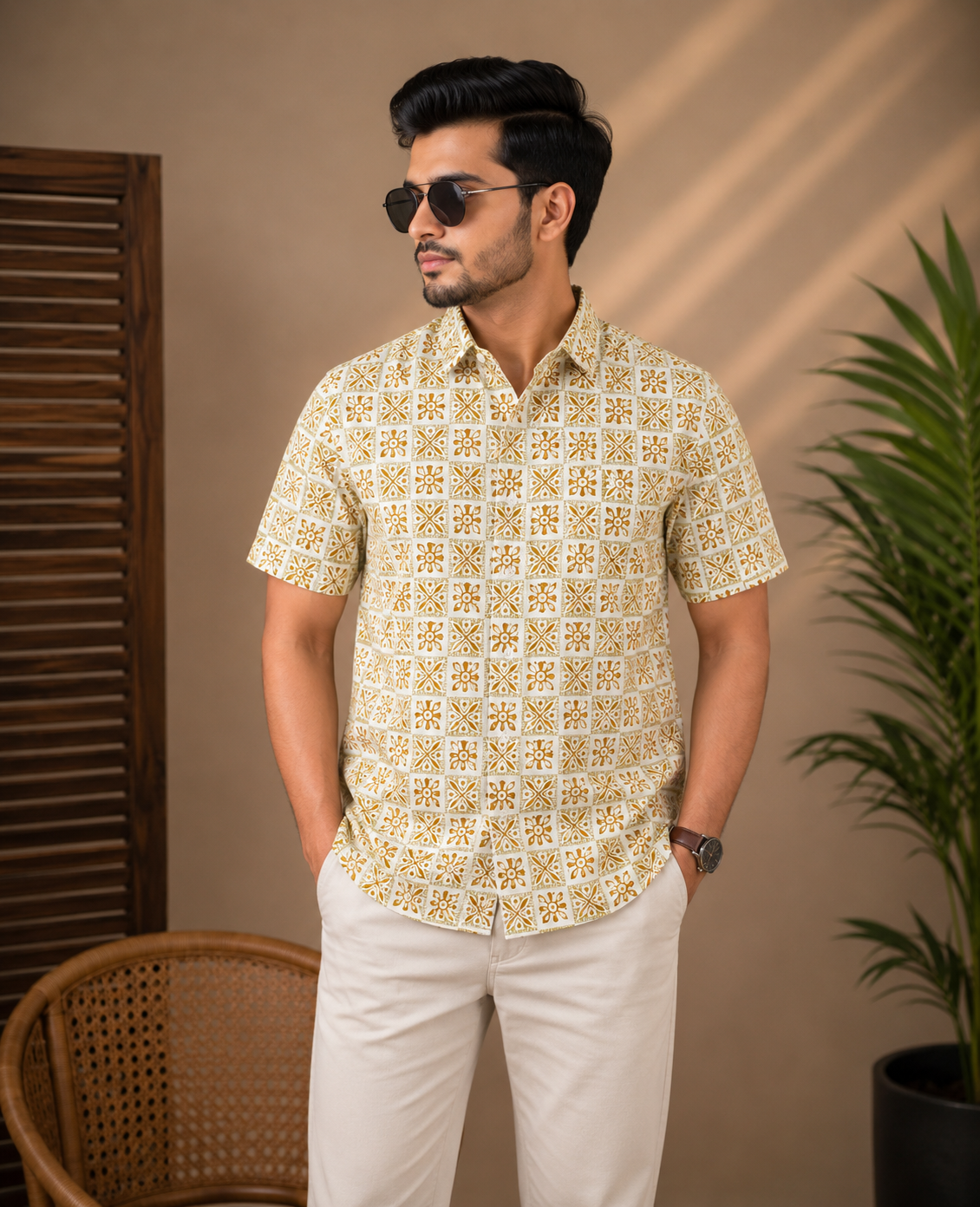 Premium Slab Cotton Half Shirt | Aarong Slab Cotton | Summer Collection