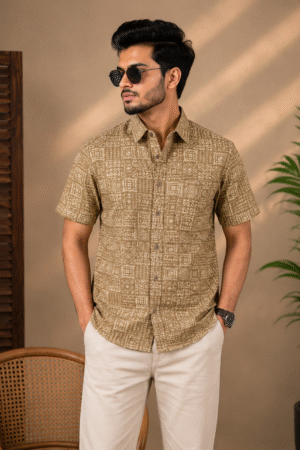 Premium Slab Cotton Half Shirt | Aarong Slab Cotton | Summer Collection