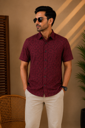 Premium Slab Cotton Half Shirt | Aarong Slab Cotton | Summer Collection