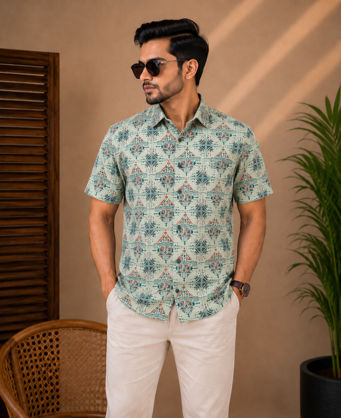 Premium Slab Cotton Half Shirt