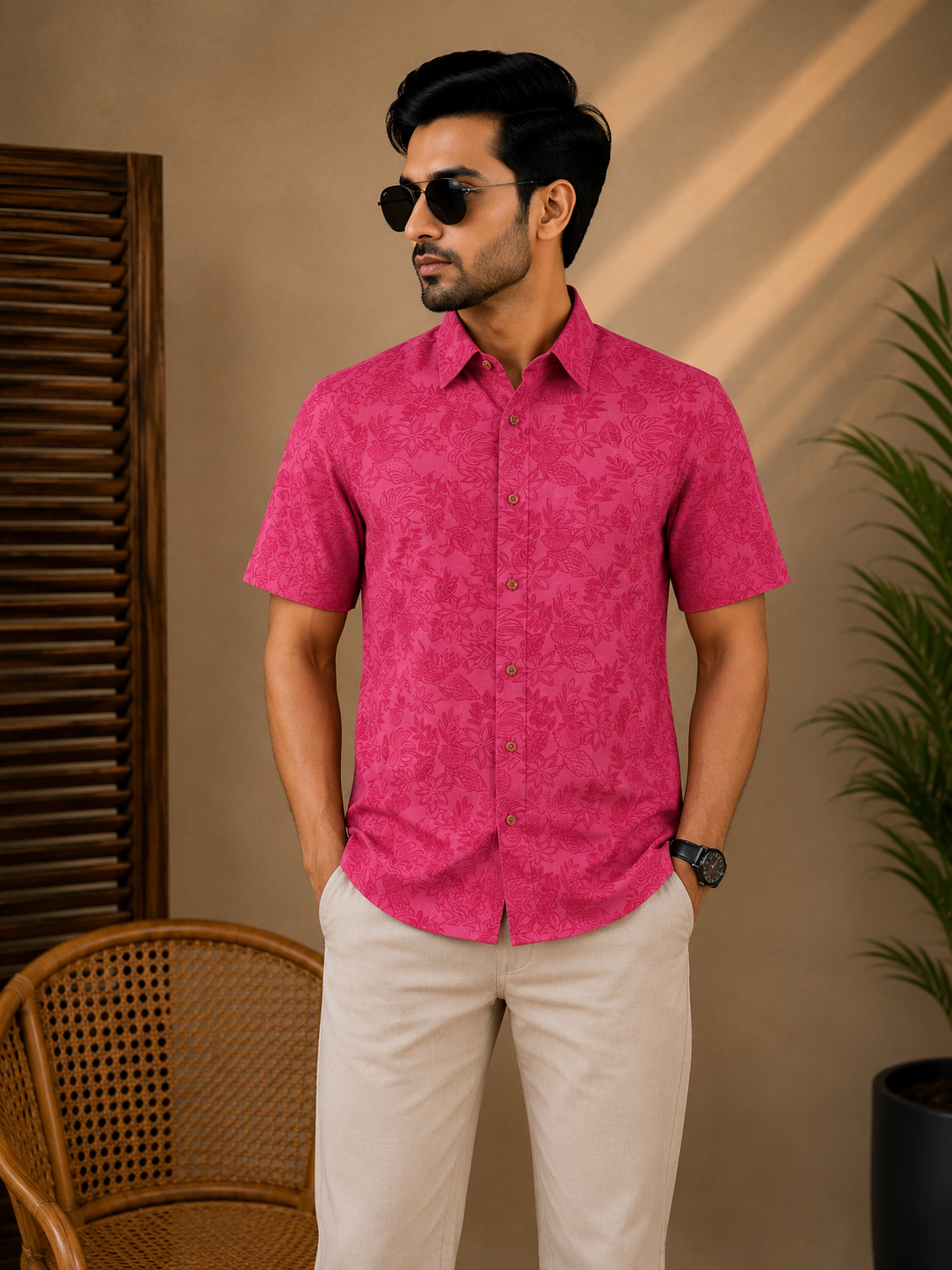 Premium Slab Cotton Half Shirt | Aarong Slab Cotton | Summer Collection