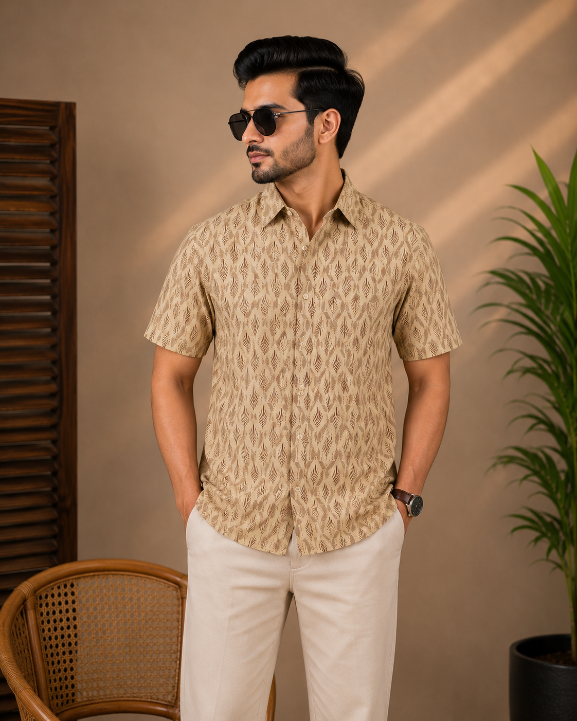 Premium Slab Cotton Half Shirt | Aarong Slab Cotton | Summer Collection