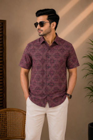 Premium Slab Cotton Half Shirt