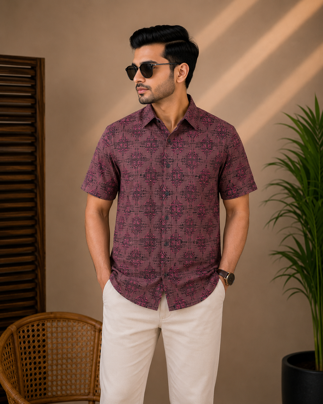 Premium Slab Cotton Half Shirt