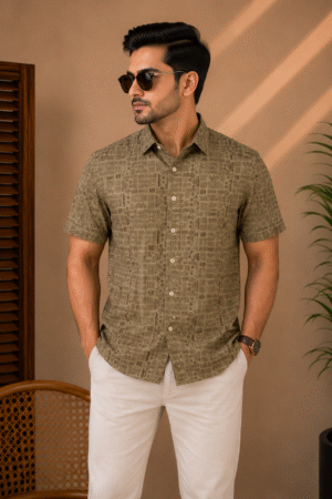 Premium Slab Cotton Half Shirt | Aarong Slab Cotton | Summer Collection