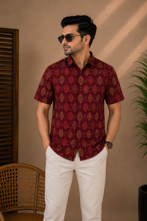 Premium Slab Cotton Half Shirt | Aarong Slab Cotton | Summer Collection