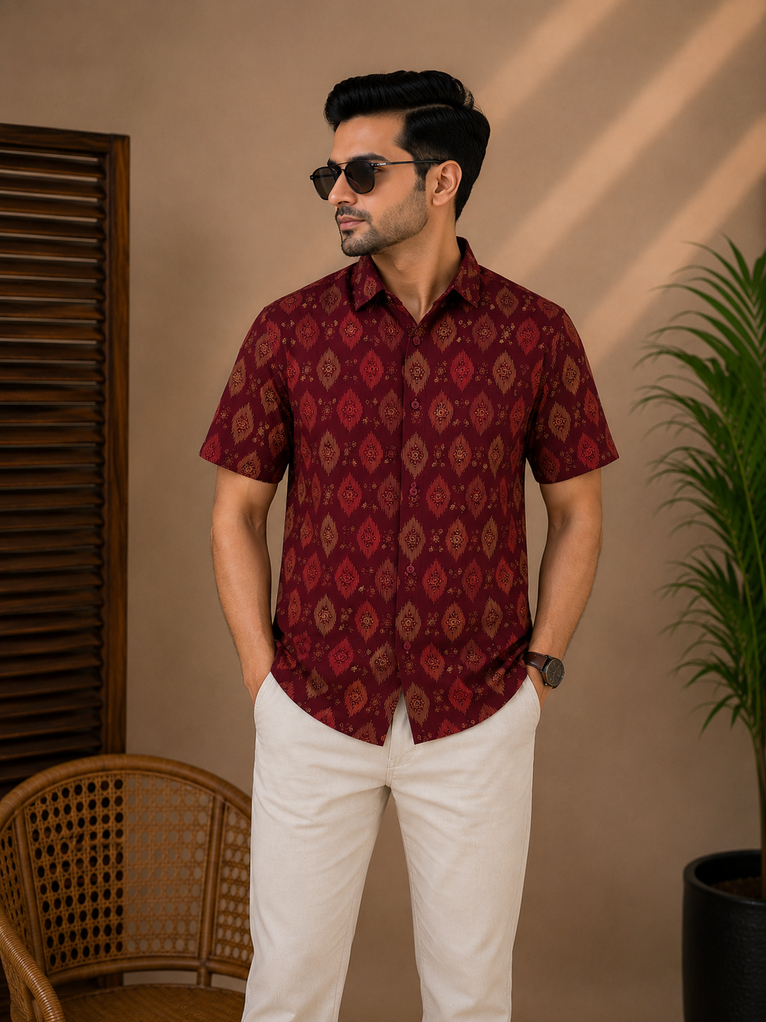 Premium Slab Cotton Half Shirt | Aarong Slab Cotton | Summer Collection