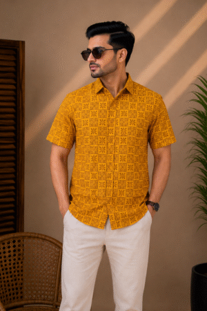 Premium Slab Cotton Half Shirt | Aarong Slab Cotton | Summer Collection