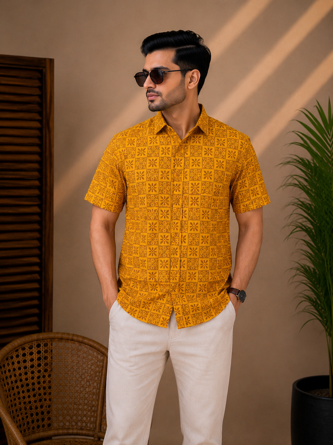 Premium Slab Cotton Half Shirt | Aarong Slab Cotton | Summer Collection