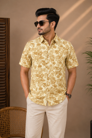 Premium Slab Cotton Half Shirt | Aarong Slab Cotton | Summer Collection