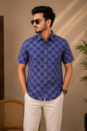 Premium Slab Cotton Half Shirt | Aarong Slab Cotton | Summer Collection