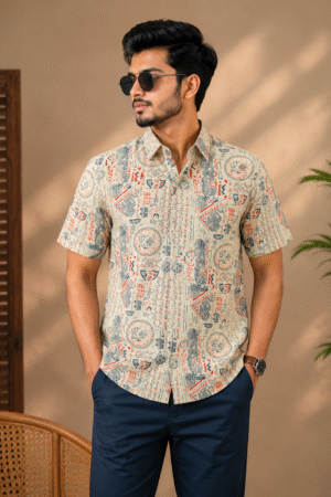 Premium Slab Cotton Half Shirt | Aarong Slab Cotton | Summer Collection