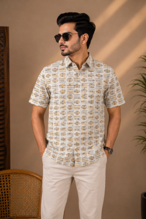 Premium Slab Cotton Half Shirt | Aarong Slab Cotton | Summer Collection