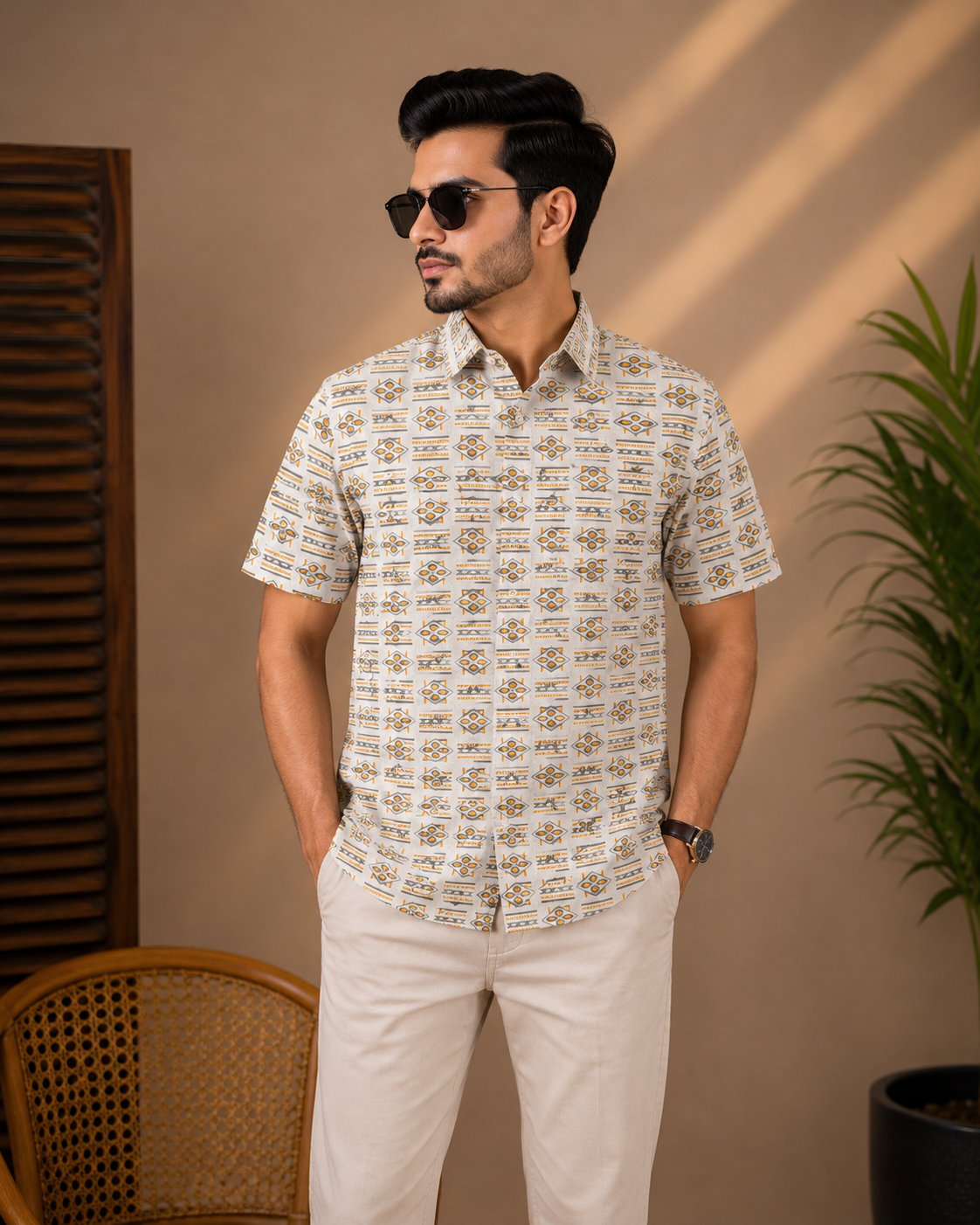 Premium Slab Cotton Half Shirt | Aarong Slab Cotton | Summer Collection