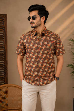 Premium Slab Cotton Half Shirt | Aarong Slab Cotton | Summer Collection