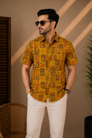 Premium Slab Cotton Half Shirt | Aarong Slab Cotton | Summer Collection