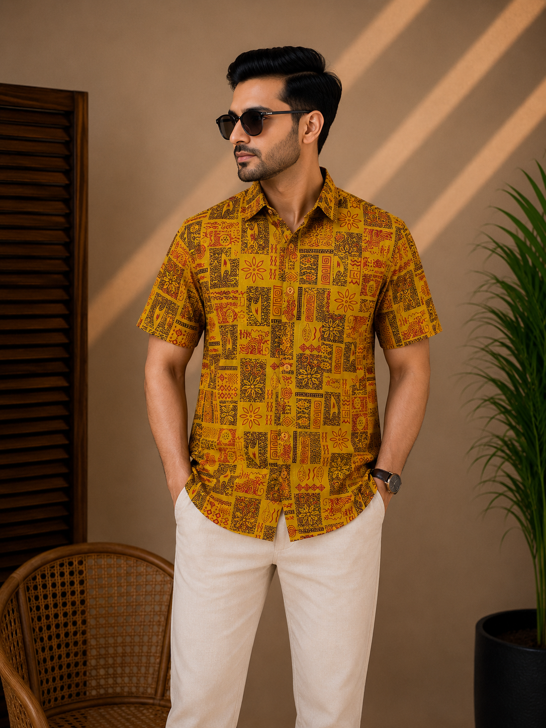 Premium Slab Cotton Half Shirt | Aarong Slab Cotton | Summer Collection