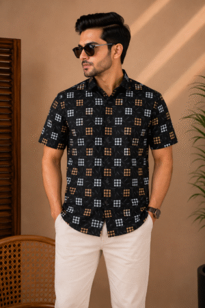 Premium Slab Cotton Half Shirt