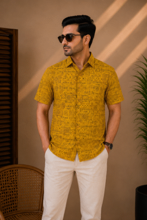 Premium Slab Cotton Half Shirt | Aarong Slab Cotton | Summer Collection