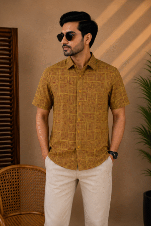 Premium Slab Cotton Half Shirt | Aarong Slab Cotton | Summer Collection