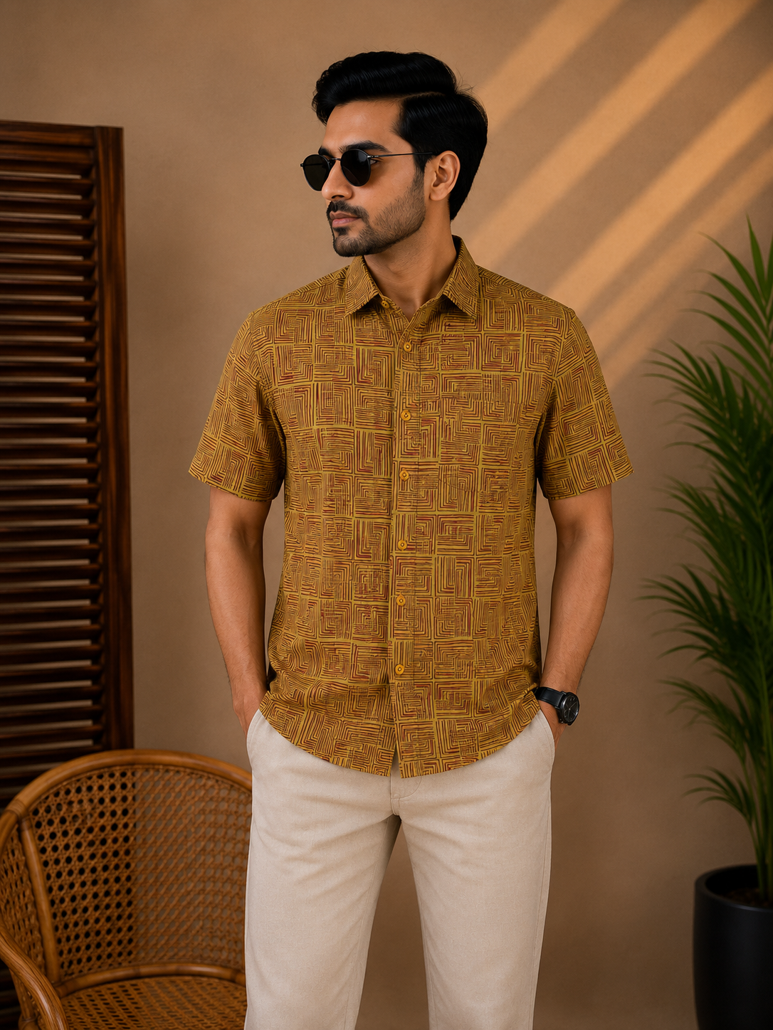 Premium Slab Cotton Half Shirt | Aarong Slab Cotton | Summer Collection