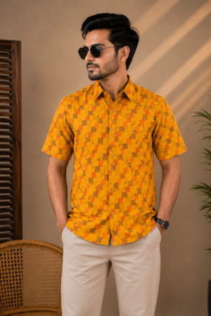 Premium Slab Cotton Half Shirt | Aarong Slab Cotton | Summer Collection