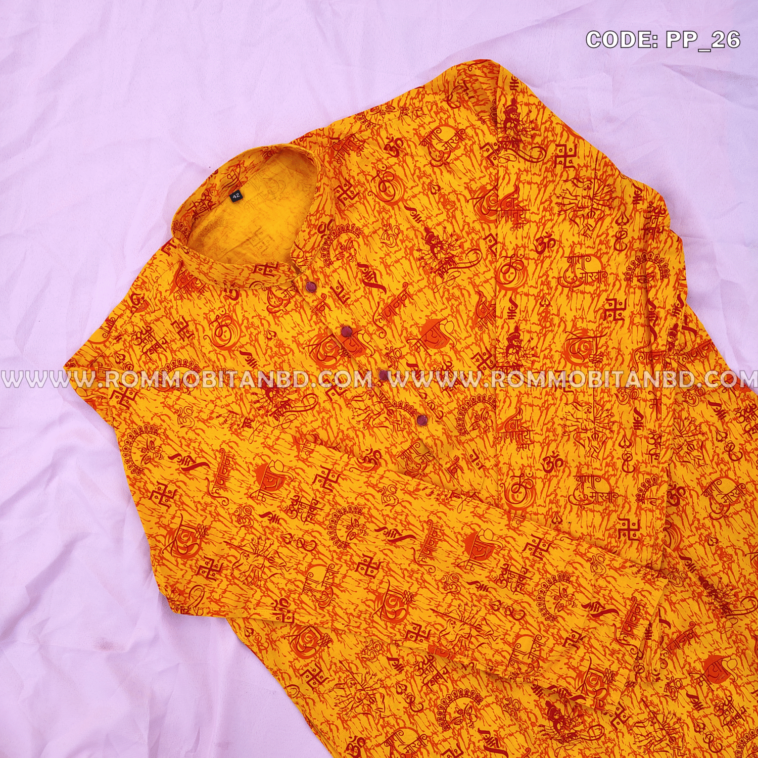 PUJA SPECIAL SCREEN PRINT COTTON PANJABI
