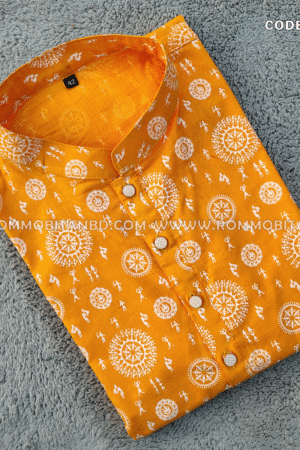 PUJA SPECIAL SCREEN PRINT COTTON PANJABI