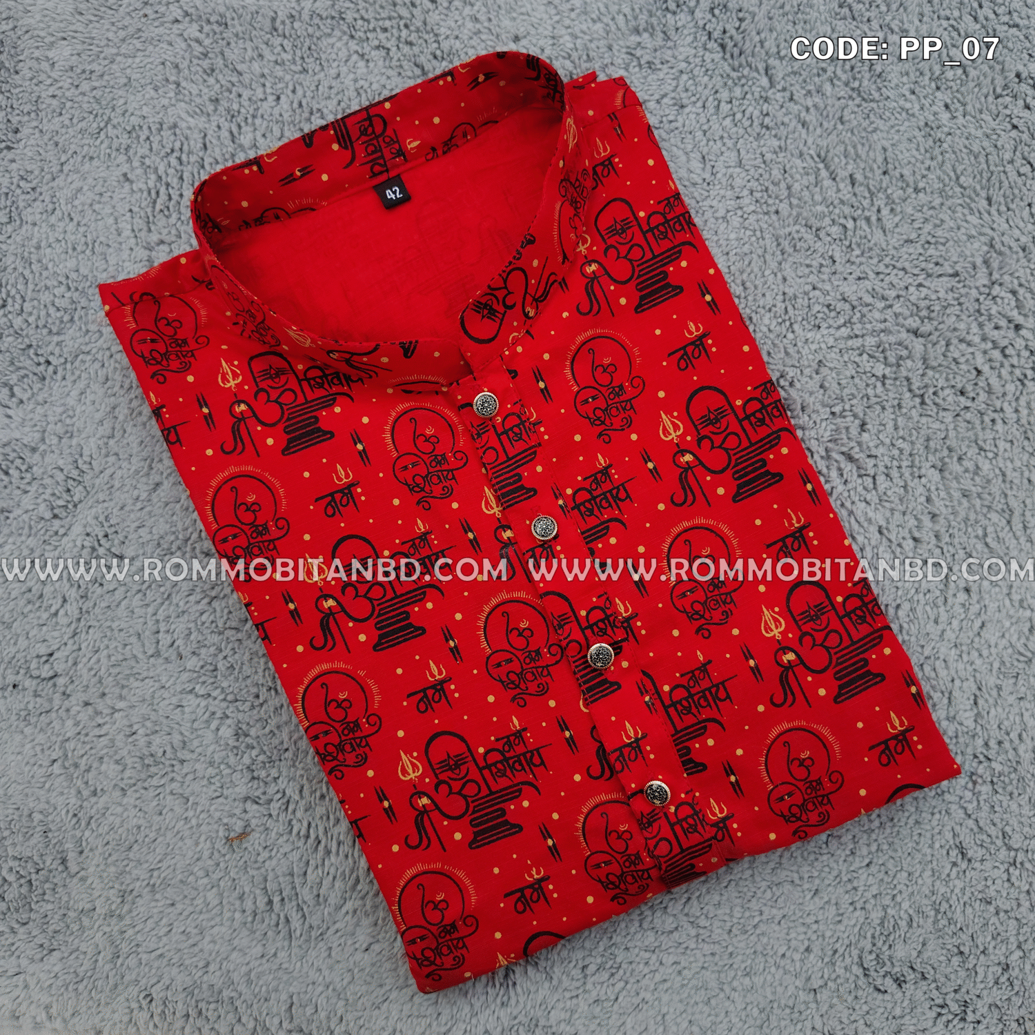 PUJA SPECIAL SCREEN PRINT COTTON PANJABI