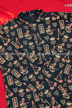 PUJA SPECIAL SCREEN PRINT COTTON PANJABI