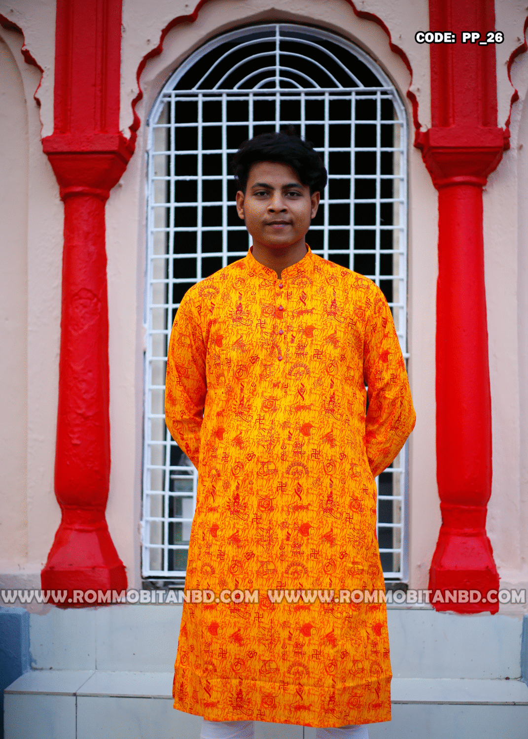 PUJA SPECIAL SCREEN PRINT COTTON PANJABI