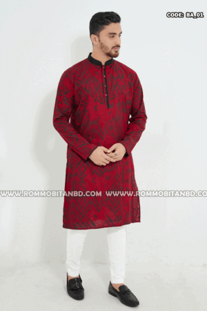 PREMIUM COTTON SCREEN PRINT PANJABI