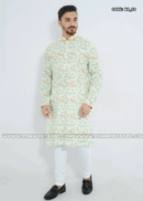 PREMIUM COTTON SCREEN PRINT PANJABI