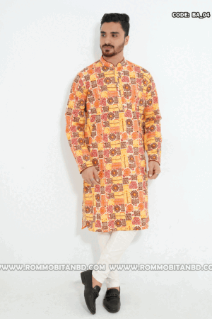 PREMIUM COTTON SCREEN PRINT PANJABI