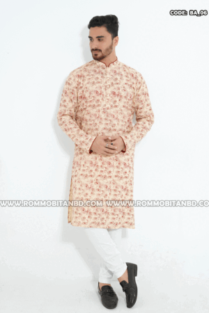 PREMIUM COTTON SCREEN PRINT PANJABI