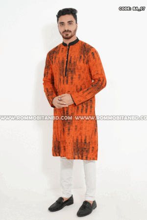 PREMIUM COTTON SCREEN PRINT PANJABI