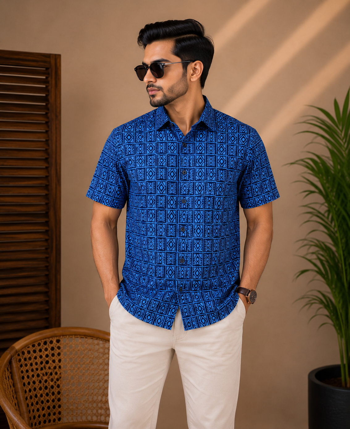 Premium Slab Cotton Half Shirt