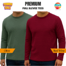 Premium Export Quality Waffle Full Sleeve Tee-Shirt (Two Pieces Combo)