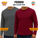 Premium Export Quality Waffle Full Sleeve Tee-Shirt (Two Pieces Combo)