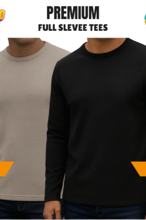 Premium Export Quality Waffle Full Sleeve Tee-Shirt (Two Pieces Combo)