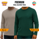Premium Export Quality Waffle Full Sleeve Tee-Shirt (Two Pieces Combo)