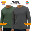 Premium Export Quality Waffle Full Sleeve Tee-Shirt (Two Pieces Combo)